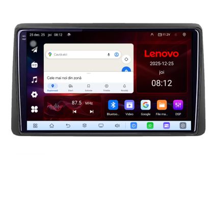 Navigatie Dacia Duster dupa 2019 Lenovo Kit-199 8 Core 2.2 Ghz 8+128 Qled Incell 1K Android 360 Carplay DSP AHD 1080P ADAS 4G Wifi 5Ghz Bluetooth PRO v1