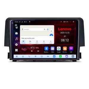 Navigatie Honda Civic 2016-2020 8 Core 2.2 Ghz 8+128 Qled Incell 1K Android 360 Carplay DSP AHD 1080P ADAS 4G Wifi 5Ghz Bluetooth PRO Lenovo