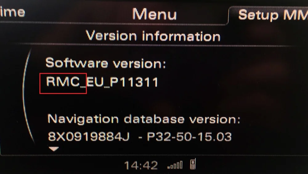 Audi RMC — ecran radio
