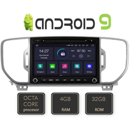 Navigatie dedicata Kia Sportage 2016-2018 EDT-G576-8CORE cu Android ecran tactil capacitiv Bluetooth Internet GPS