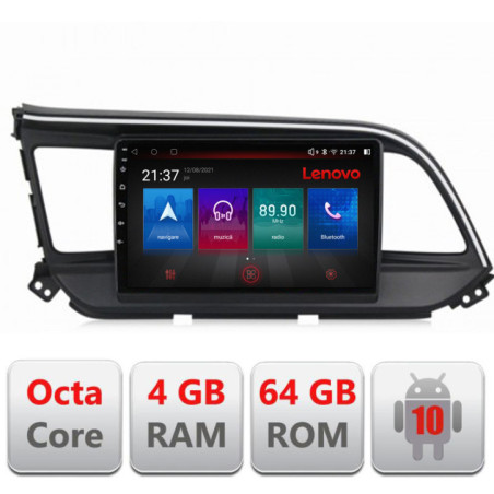 Navigatie dedicata Hyundai Elantra 2018- E-1581 Octa Core cu Android Radio Bluetooth Internet GPS WIFI DSP 4+64GB 4G
