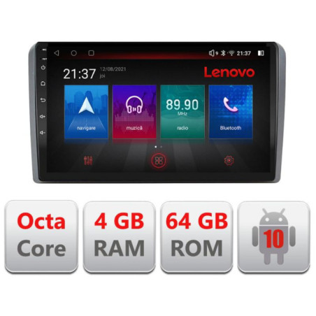 Navigatie dedicata Audi A3 8P E-049 Octa Core cu Android Radio Bluetooth Internet GPS WIFI DSP 4+64GB 4G