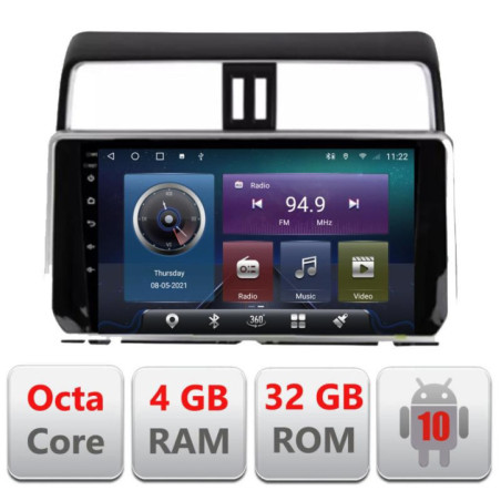Navigatie dedicata Toyota Prado J150 2018- C-1065 Octa Core cu Android Radio Bluetooth Internet GPS WIFI 4+32GB