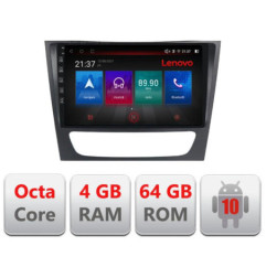 Navigatie dedicata Mercedes W211 W219 E-090 Octa Core cu Android Radio Bluetooth Internet GPS WIFI DSP 4+64GB 4G
