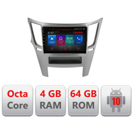 Navigatie dedicata Subaru Legacy 2010-2015 E-458 Octa Core cu Android Radio Bluetooth Internet GPS WIFI DSP 4+64GB 4G