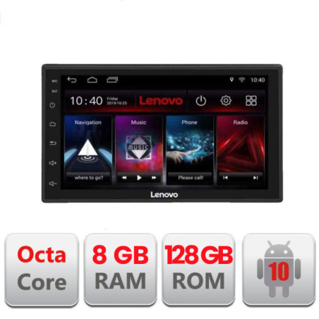 Navigatie universala 2din Lenovo ecran de 7"  Octa Core cu Android Radio Bluetooth Internet GPS WIFI 8+128GB