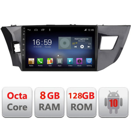 Navigatie dedicata Toyota Corolla 2013-2017 F-470 Octa Core cu Android Radio Bluetooth Internet GPS WIFI DSP 8+128GB 4G