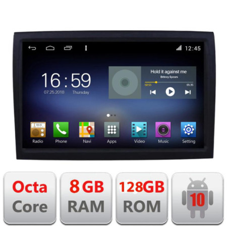 Navigatie dedicata Fiat ducato 2006- F-ducato Octa Core cu Android Radio Bluetooth Internet GPS WIFI DSP 8+128GB 4G