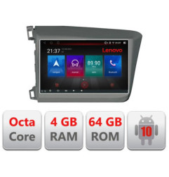 Navigatie dedicata Honda Civic 2012-2015 E-132 Octa Core cu Android Radio Bluetooth Internet GPS WIFI DSP 4+64GB 4G