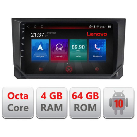 Navigatie dedicata Seat Ibiza 2017- E-IBZ Octa Core cu Android Radio Bluetooth Internet GPS WIFI DSP 4+64GB 4G