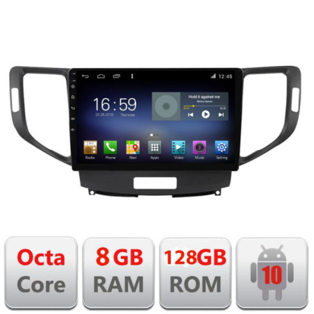 Navigatie dedicata Honda Accord 2008-2012 F-8951 Octa Core cu Android Radio Bluetooth Internet GPS WIFI DSP 8+128GB 4G