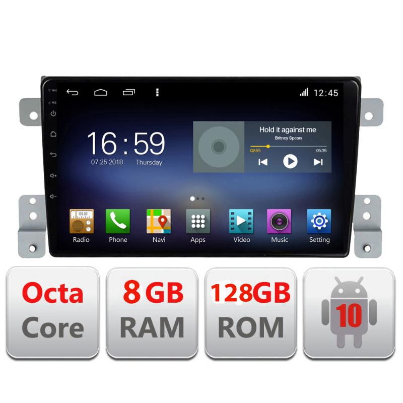 Navigatie dedicata Suzuki Grand Vitara Old F-053 Octa Core cu Android Radio Bluetooth Internet GPS WIFI DSP 8+128GB 4G