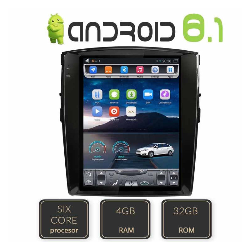 Navigatie dedicata Mitsubishi Pajero EDT-T452-6Core cu Android GPS Bluetooth Radio Internet procesor Six Core si ecran tip Tesl