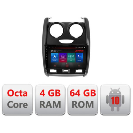 Navigatie dedicata Dacia Duster 2012-2019 E-157 Octa Core cu Android Radio Bluetooth Internet GPS WIFI DSP 4+64GB 4G