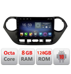 Navigatie dedicata HYUNDAI I10 2013-2019 F-hy38 Octa Core cu Android Radio Bluetooth Internet GPS WIFI DSP 8+128GB 4G