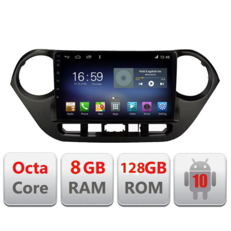 Navigatie dedicata HYUNDAI I10 2013-2019 F-hy38 Octa Core cu Android Radio Bluetooth Internet GPS WIFI DSP 8+128GB 4G