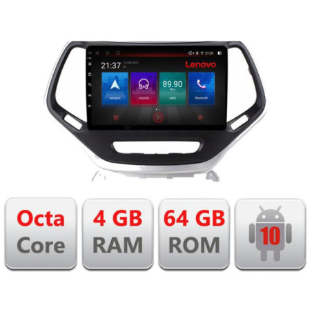 Navigatie dedicata Jeep Cherokee 2014-2019 E-248 Octa Core cu Android Radio Bluetooth Internet GPS WIFI DSP 4+64GB 4G