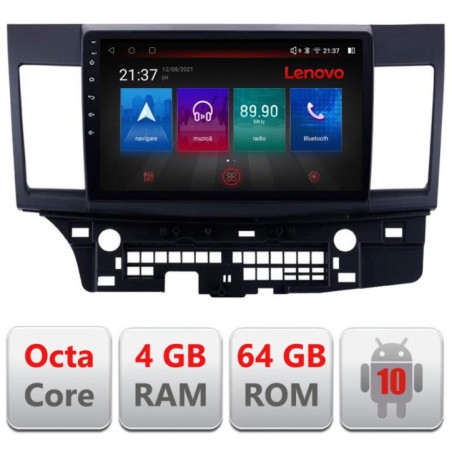 Navigatie dedicata Mitsubishi Lancer E-037 Octa Core cu Android Radio Bluetooth Internet GPS WIFI DSP 4+64GB 4G