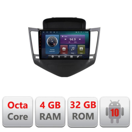 Navigatie dedicata Chevrolet Cruze 2009- C-045 Octa Core cu Android Radio Bluetooth Internet GPS WIFI 4+32GB