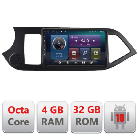 Navigatie dedicata Kia Picanto 2011-2015 C-217 Octa Core cu Android Radio Bluetooth Internet GPS WIFI 4+32GB