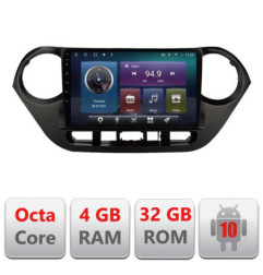 Navigatie dedicata Hyundai I10 2013-2019 C-HY38 Octa Core cu Android Radio Bluetooth Internet GPS WIFI 4+32GB