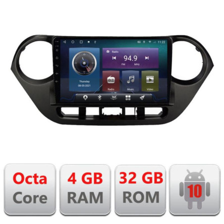 Navigatie dedicata Hyundai I10 2013-2019 C-HY38 Octa Core cu Android Radio Bluetooth Internet GPS WIFI 4+32GB