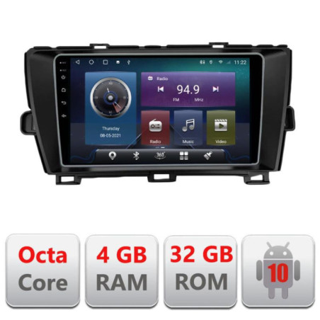 Navigatie dedicata Toyota Prius 2009-2014 C-TY39 Octa Core cu Android Radio Bluetooth Internet GPS WIFI 4+32GB
