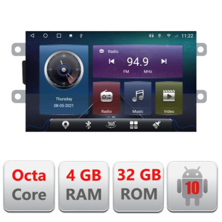 Navigatie dedicata Dacia dupa 2012 C-Dacia Octa Core cu Android Radio Bluetooth Internet GPS WIFI 4+32GB