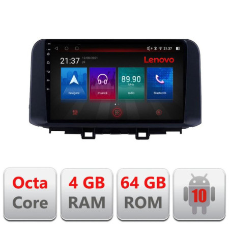 Navigatie dedicata Hyndai Kona E-1058 Octa Core cu Android Radio Bluetooth Internet GPS WIFI DSP Octa Core 4+64GB 4G