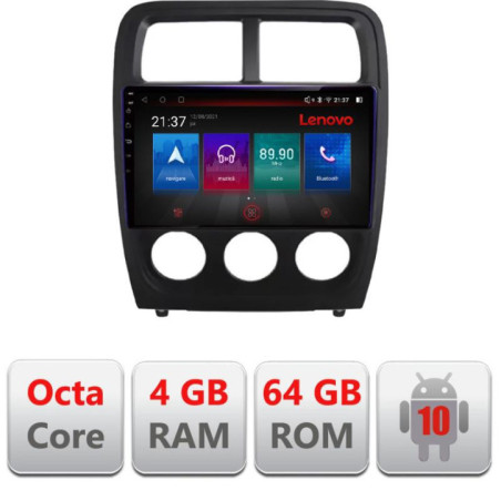 Navigatie dedicata Dodge Caliber 2010-2012 E-CALIBER Octa Core cu Android Radio Bluetooth Internet GPS WIFI DSP 4+64GB 4G