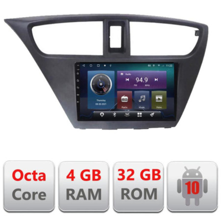 Navigatie dedicata Honda Civic 2012-2016 C-civic Octa Core cu Android Radio Bluetooth Internet GPS WIFI 4+32GB