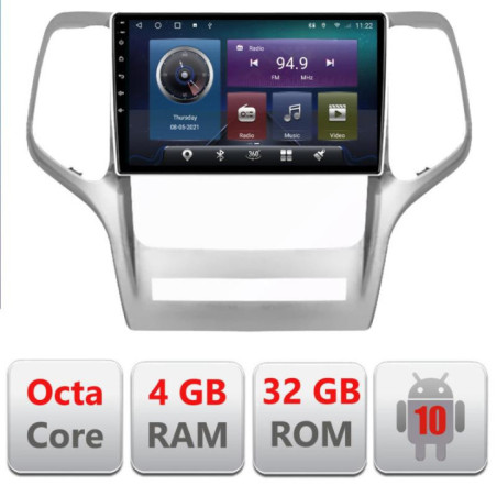 Navigatie dedicata Jeep Gran Cherokee 2011-2013 C-grche Octa Core cu Android Radio Bluetooth Internet GPS WIFI 4+32GB
