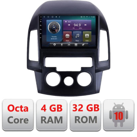 Navigatie dedicata Hyundai I30 2009-2012 clima manuala C-i30ac Octa Core cu Android Radio Bluetooth Internet GPS WIFI 4+32GB