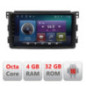 Navigatie dedicata Smart 2005-2010 C-SMART05 Octa Core cu Android Radio Bluetooth Internet GPS WIFI 4+32GB