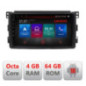 Navigatie dedicata Smart 2005-2010 E-Smart05 Octa Core cu Android Radio Bluetooth Internet GPS WIFI DSP 4+64GB 4G