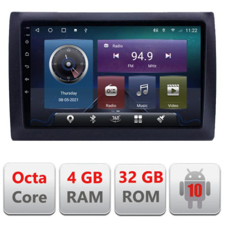 Navigatie dedicata Fiat Stilo C-STILO Octa Core cu Android Radio Bluetooth Internet GPS WIFI 4+32GB