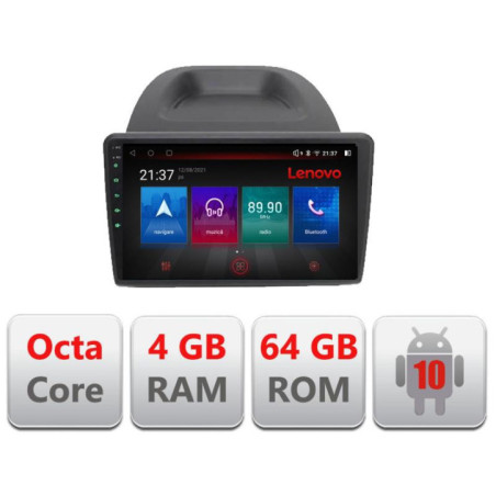 Navigatie dedicata Ford Fiesta E-256 Octa Core cu Android Radio Bluetooth Internet GPS WIFI DSP 4+64GB 4G