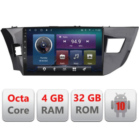 Navigatie dedicata Toyota Corolla 2013-2017 C-470 Octa Core cu Android Radio Bluetooth Internet GPS WIFI 4+32GB