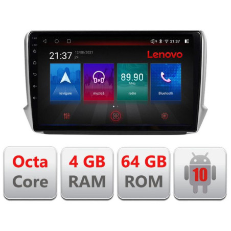 Navigatie dedicata Peugeot 208/2008 E-PSA Octa Core  Octa Core cu Android Radio Bluetooth Internet GPS WIFI DSP 4+64GB 4G
