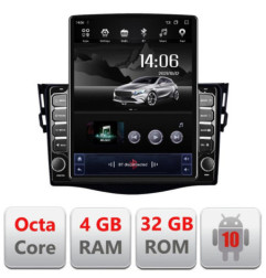 Navigatie dedicata Toyota RAV4 G-018 ecran tip TESLA 9.7" cu Android Radio Bluetooth Internet GPS WIFI 4+32GB DSP 4G Octa Core
