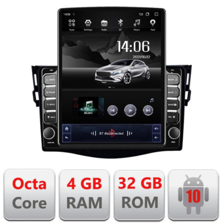 Navigatie dedicata Toyota RAV4 G-018 ecran tip TESLA 9.7" cu Android Radio Bluetooth Internet GPS WIFI 4+32GB DSP 4G Octa Core