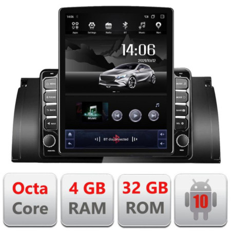 Navigatie dedicata BMW E39 si E53 G-082 ecran tip TESLA 9.7" cu Android Radio Bluetooth Internet GPS WIFI 4+32GB DSP 4G Octa Co