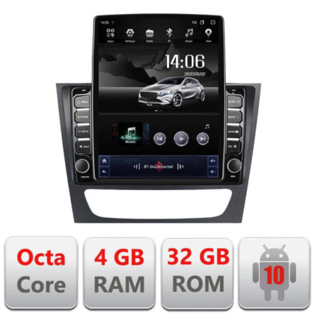 Navigatie dedicata Mercedes W211 W219 G-090 ecran tip TESLA 9.7" cu Android Radio Bluetooth Internet GPS WIFI 4+32GB DSP 4G Oct