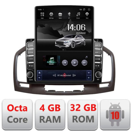 Navigatie dedicata Opel Insignia 2009-2013 G-114 ecran tip TESLA 9.7" cu Android Radio Bluetooth Internet GPS WIFI 4+32GB DSP 4