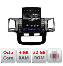 Navigatie dedicata Toyota Hilux 2008-2014 G-143 ecran tip TESLA 9.7" cu Android Radio Bluetooth Internet GPS WIFI 4+32GB DSP 4G