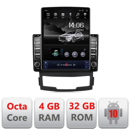 Navigatie dedicata Ssangyong Korando 2011- 2013  G-159 ecran tip TESLA 9.7" cu Android Radio Bluetooth Internet GPS WIFI 4+32GB