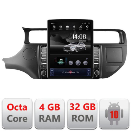 Navigatie dedicata Kia Rio 2012- G-204 ecran tip TESLA 9.7" cu Android Radio Bluetooth Internet GPS WIFI 4+32GB DSP 4G Octa Cor