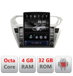 Navigatie dedicata Peugeot 301 Citroen G-Elisee G-301 ecran tip TESLA 9.7" cu Android Radio Bluetooth Internet GPS WIFI 4+32GB