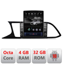 Navigatie dedicata Seat Leon MIB G-306 ecran tip TESLA 9.7" cu Android Radio Bluetooth Internet GPS WIFI 4+32GB DSP 4G Octa Cor