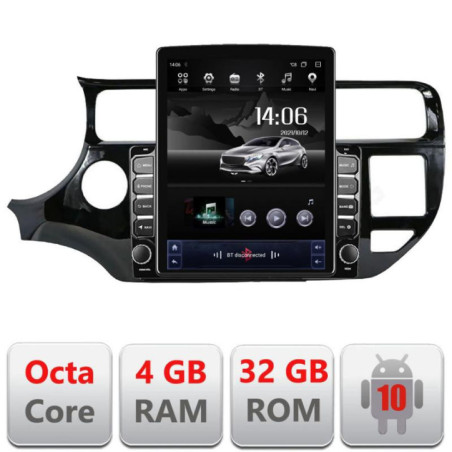 Navigatie dedicata Kia Rio G-504 ecran tip TESLA 9.7" cu Android Radio Bluetooth Internet GPS WIFI 4+32GB DSP 4G Octa Core
